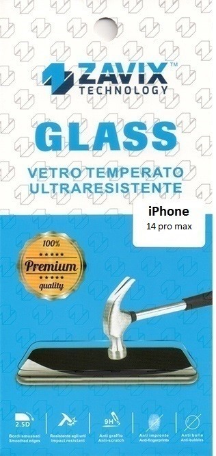 Pellicola vetro temperato per iPhone 14 Pro Max 