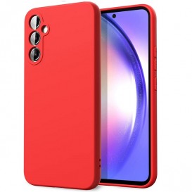 Custodia in Silicone per Samsung A54 colore Rosso 
