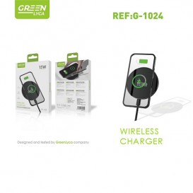 Caricabatteria wireless GreenLyca ricarica rapido 15W - G-1024